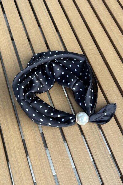 Antler Pearl Fasten Neck Tie Black Spot -hc-new-Hello Cyril.