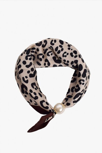 Antler Pearl Fasten Neck Tie Mono Leopard-hc-new-Hello Cyril.