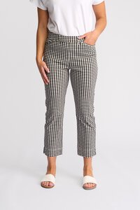 Vassalli Tint Slim 7-8 Back Elastic Pull On Pant- Gingham