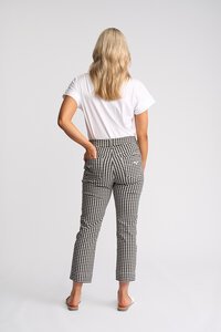 Vassalli Tint Slim 7-8 Back Elastic Pull On Pant- Gingham