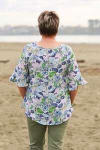 Glam Blue Floral Top