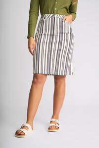 Vassalli Poppy Denim Skirt - Multi Stripe