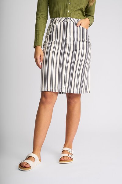 Vassalli Poppy Denim Skirt - Multi Stripe-shop-by-style-Hello Cyril.