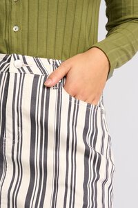 Vassalli Poppy Denim Skirt - Multi Stripe