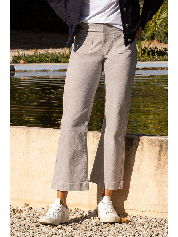 Vassalli Daily Stripe Straight Ankle Grazer Jean