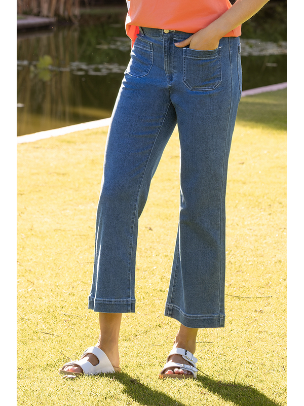 Vassalli Daily Straight Ankle Grazer Jean - Blue Hue