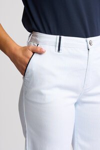 Vassalli Orion Slim Leg Stripe Short - Blue Stripe Denim