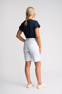 Vassalli Orion Slim Leg Stripe Short - Blue Stripe Denim