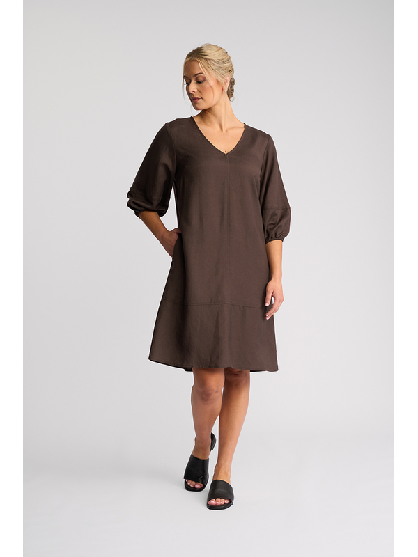Vassalli Newman Plain V Neck Dress