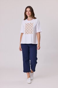 Democracy Diamante Trim T-Shirt