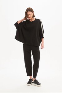 Tirelli Oversized 3/4 Stripe Sleeve Tee