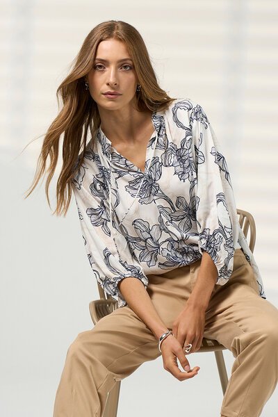 Madly Sweetly Blueprint Blouse-shop-by-style-Hello Cyril.