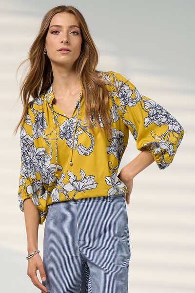 Madly Sweetly Blueprint Blouse-shop-by-style-Hello Cyril.
