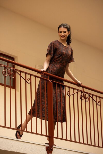 Leila + Luca Walnut Whisper Riviera Dress-hc-new-Hello Cyril.