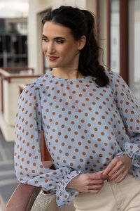 Seeking Lola Cinnamon Spot Patti Top