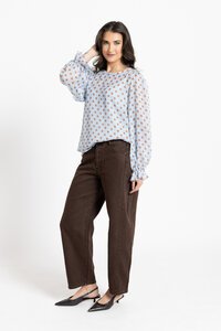Seeking Lola Cinnamon Spot Patti Top