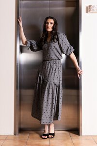 Seeking Lola Black Heart Devine Maxi Skirt
