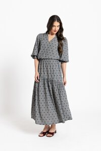 Seeking Lola Black Heart Devine Maxi Skirt