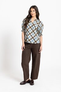 Seeking Lola Harmony Check Relaxed Butterfly Top