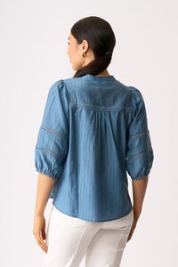 Oh Three Check And Lace Blouse