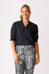 Foil Ruffle Up Top
