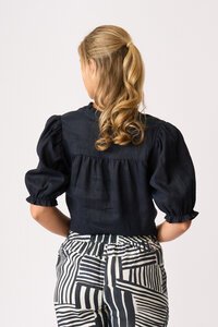 Foil Ruffle Up Top