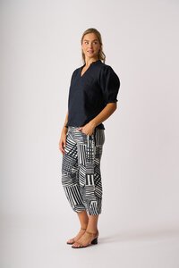 Foil Ruffle Up Top