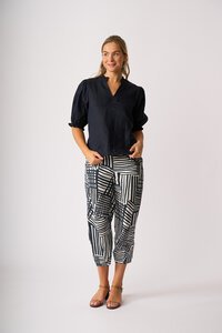 Foil Ruffle Up Top