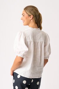 Foil Ruffle Up Top