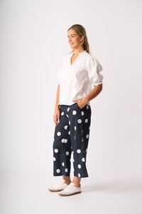 Foil Ruffle Up Top