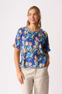 Preen Ruffles & Scoop Hem Top