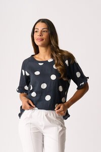 Preen Ruffles & Scoop Hem Top