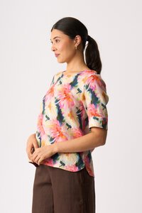 Foil Pleat Back Top