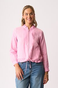 Foil Ruffle Neck Jacket