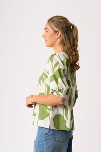 Foil Scoop Neck Swing Top