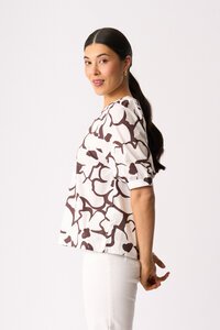 Foil Scoop Neck Swing Top