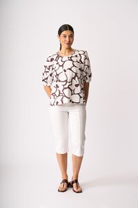 Foil Scoop Neck Swing Top