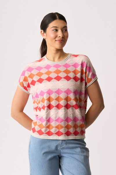 Foil Diamonds Drop Shoulder Top-shop-by-style-Hello Cyril.
