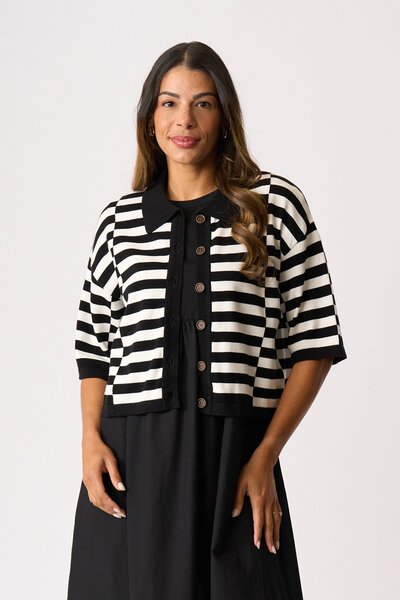 Foil Stepped Cardigan-shop-by-style-Hello Cyril.