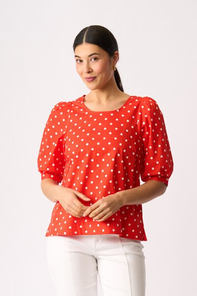 Foil Scoop Neck Swing Top-shop-by-style-Hello Cyril.