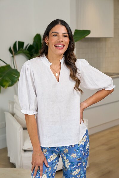 Foil Ruffle Up Top-shop-by-style-Hello Cyril.