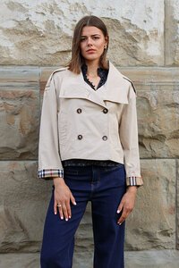 Oddly Polite Charlotte Cropped Trench