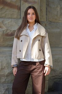Oddly Polite Charlotte Cropped Trench