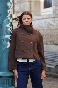 Oddly Polite Charlotte Cropped Trench