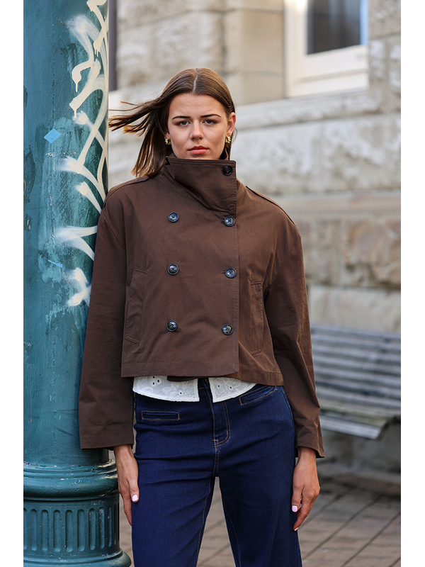 Oddly Polite Charlotte Cropped Trench