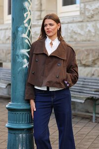 Oddly Polite Charlotte Cropped Trench