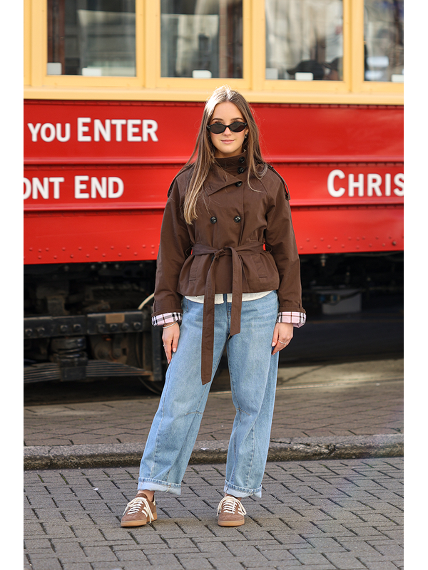 Oddly Polite Hils Cropped Trench