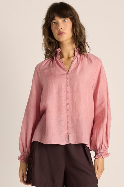 Fate + Becker Lani Shirred Blouse-shop-by-style-Hello Cyril.