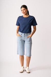 Oh Three Boxy Step Hem Top