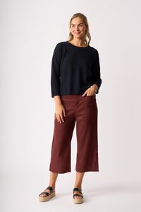 Oh Three Wide Leg Mid Length Pant